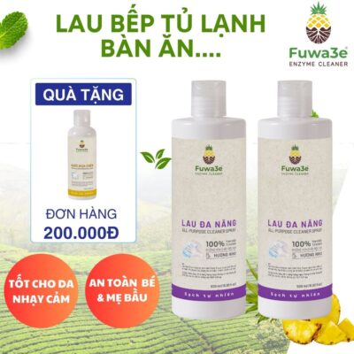 Xịt Tẩy Lau Đa Năng Fuwa3e 500ml Enzyme Dứa Bồ Hòn Hương Nhu Thanh Mát Lau Kính Bếp Nhiều Bề Mặt