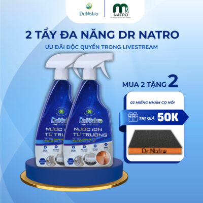 Combo 2chai Tẩy đa năng DR NATRO 500ml - Tẩy rỉ sét, ố vàng trên bếp, rỗ nhựa, cửa sắt, đáy nồi cháy