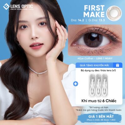 Kính Áp Tròng LENS OPTIC Màu First Make SEED Eye Coffret Dùng 1 Ngày Chống Tia UV, Có Độ Cận