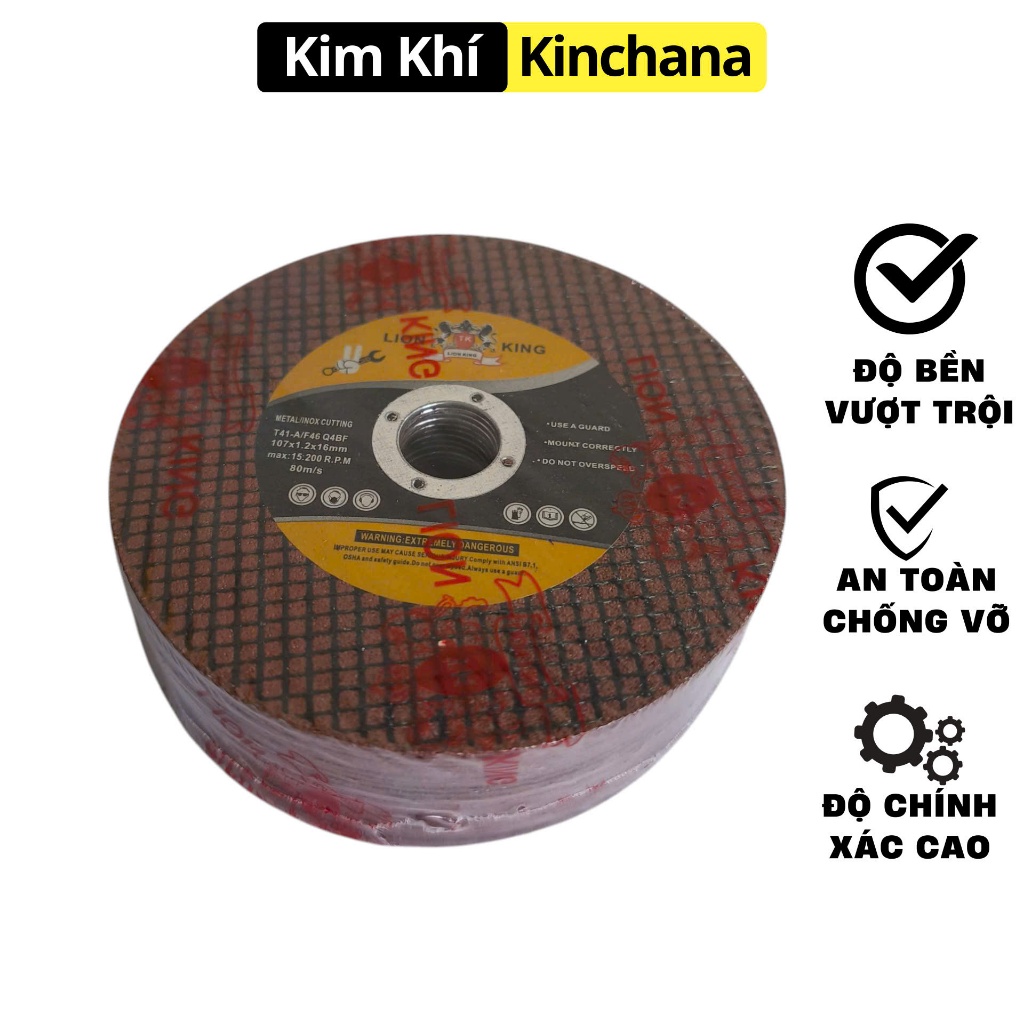 (Hộp 100 viên) Đá Cắt Sắt 100, Lưỡi Đá Cắt Lion King, Đá Cắt Đa Năng Các Loại Hợp Kim, Đá Kim Cương (Hộp 100 viên) Đá Cắt Sắt 100, Lưỡi Đá Cắt Lion King, Đá Cắt Đa Năng Các Loại Hợp Kim, Đá Kim Cương