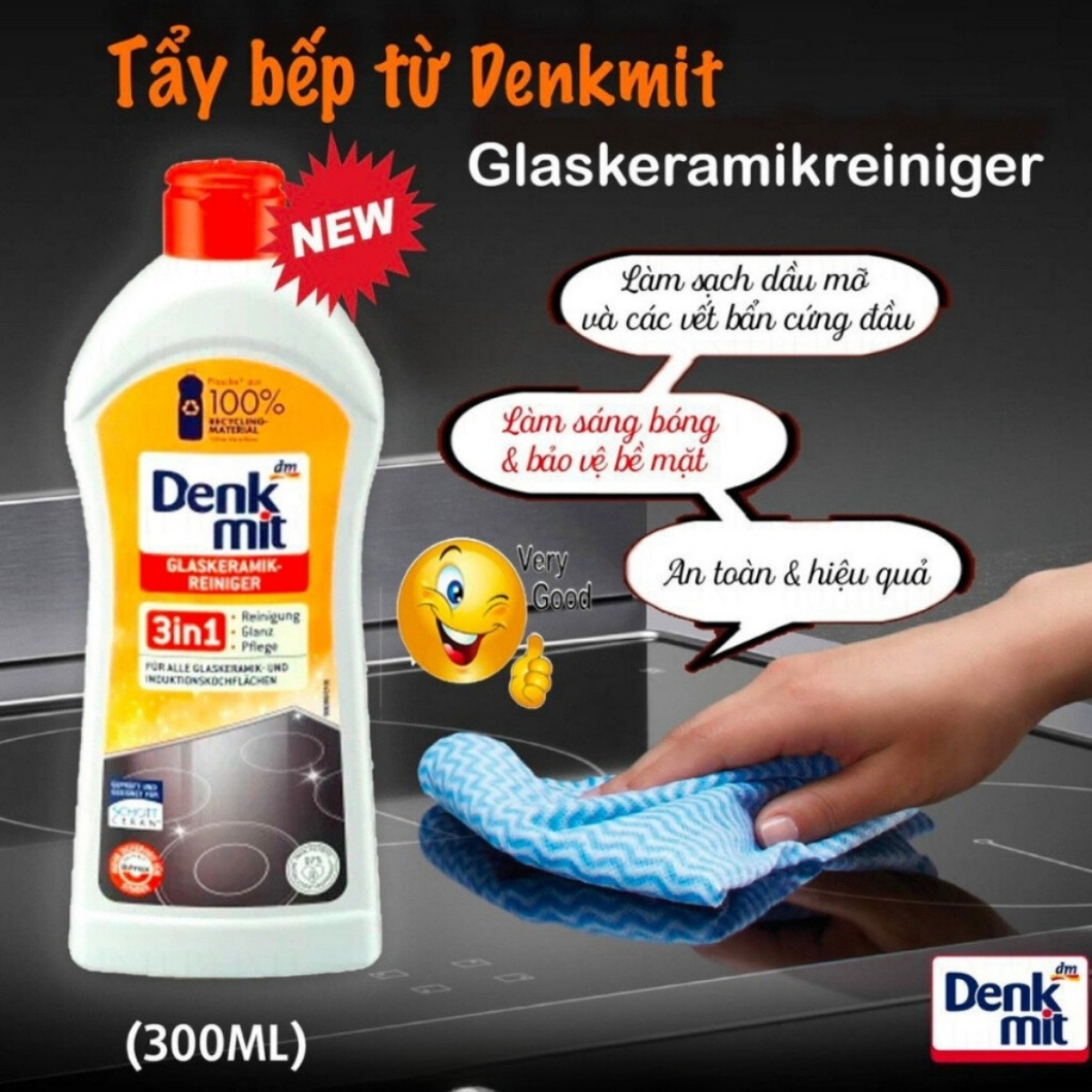 Dung Dịch Vệ Sinh Mặt Bếp Từ- Hồng Ngoại DENKMIT 3IN1 300ml- Bếp luôn sáng bóng Dung Dịch Vệ Sinh Mặt Bếp Từ- Hồng Ngoại DENKMIT 3IN1 300ml- Bếp luôn sáng bóng