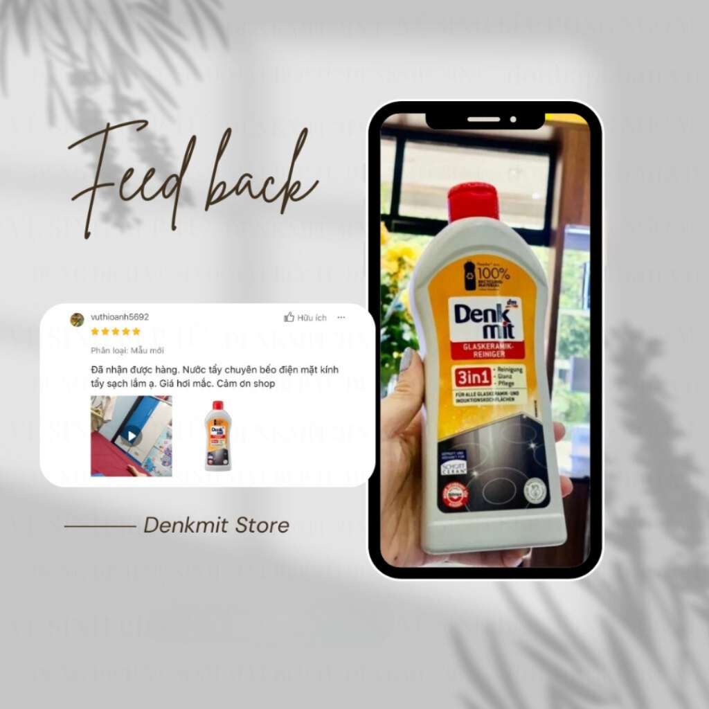 Dung Dịch Vệ Sinh Mặt Bếp Từ- Hồng Ngoại DENKMIT 3IN1 300ml- Bếp luôn sáng bóng Dung Dịch Vệ Sinh Mặt Bếp Từ- Hồng Ngoại DENKMIT 3IN1 300ml- Bếp luôn sáng bóng