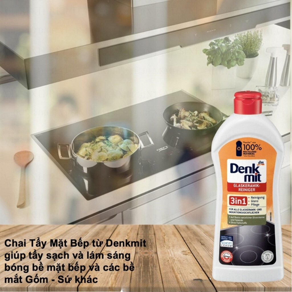 Dung Dịch Vệ Sinh Mặt Bếp Từ- Hồng Ngoại DENKMIT 3IN1 300ml- Bếp luôn sáng bóng Dung Dịch Vệ Sinh Mặt Bếp Từ- Hồng Ngoại DENKMIT 3IN1 300ml- Bếp luôn sáng bóng