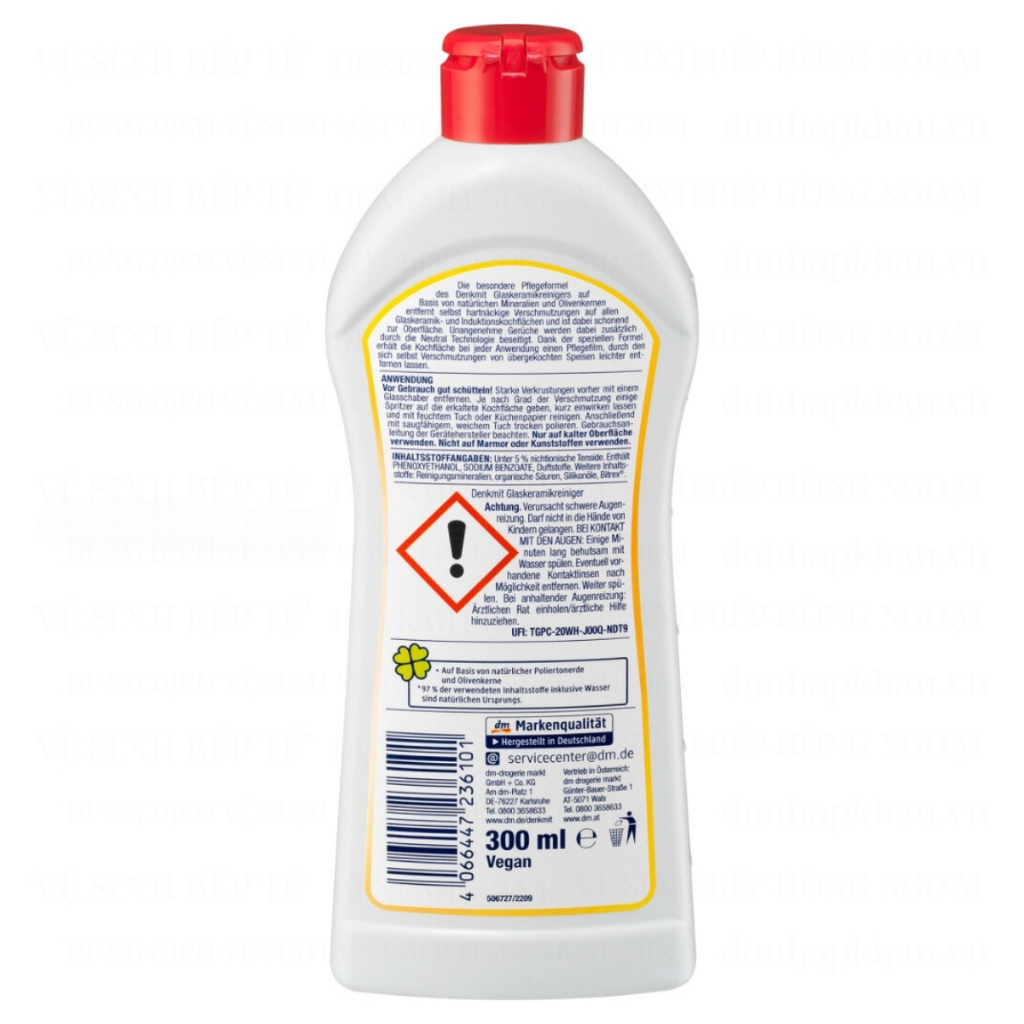 Dung Dịch Vệ Sinh Mặt Bếp Từ- Hồng Ngoại DENKMIT 3IN1 300ml- Bếp luôn sáng bóng Dung Dịch Vệ Sinh Mặt Bếp Từ- Hồng Ngoại DENKMIT 3IN1 300ml- Bếp luôn sáng bóng