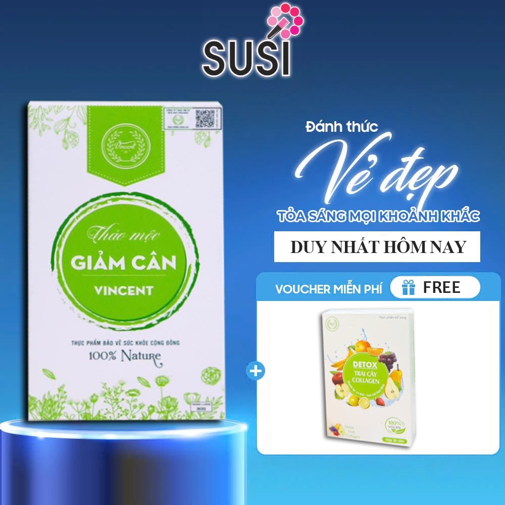 Viên Uống Giảm Cân Vincent Sâm Tố Nữ Trà Thảo Mộc Giảm Cân Giảm Mỡ Trong Máu An Toàn Tặng Detox Viên Uống Giảm Cân Vincent Sâm Tố Nữ Trà Thảo Mộc Giảm Cân Giảm Mỡ Trong Máu An Toàn Tặng Detox