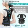 Đai Chống Gù Lưng Y Tế Nevor DCG04 Có Nẹp Cứng Định Hình Cột Sống, Hỗ Trợ Cong Vẹo Và Thoái Hóa Lưng