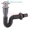 Bộ xiphong xả lavabo, bộ xả thoát nước chậu rửa mặt LẬT XÁM/TRẮNG dây định hình mọi tư thế (Xả lật)