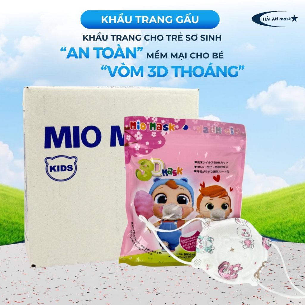 Khẩu Trang Gấu Cao Cấp Cho Bé Sơ Sinh 0-3 Tuổi – Combo 5, 10, 15 Chiếc Mềm Mại, Không Mùi, An Toàn Cho Bé Khẩu Trang Gấu Cao Cấp Cho Bé Sơ Sinh 0-3 Tuổi – Combo 5, 10, 15 Chiếc Mềm Mại, Không Mùi, An Toàn Cho Bé