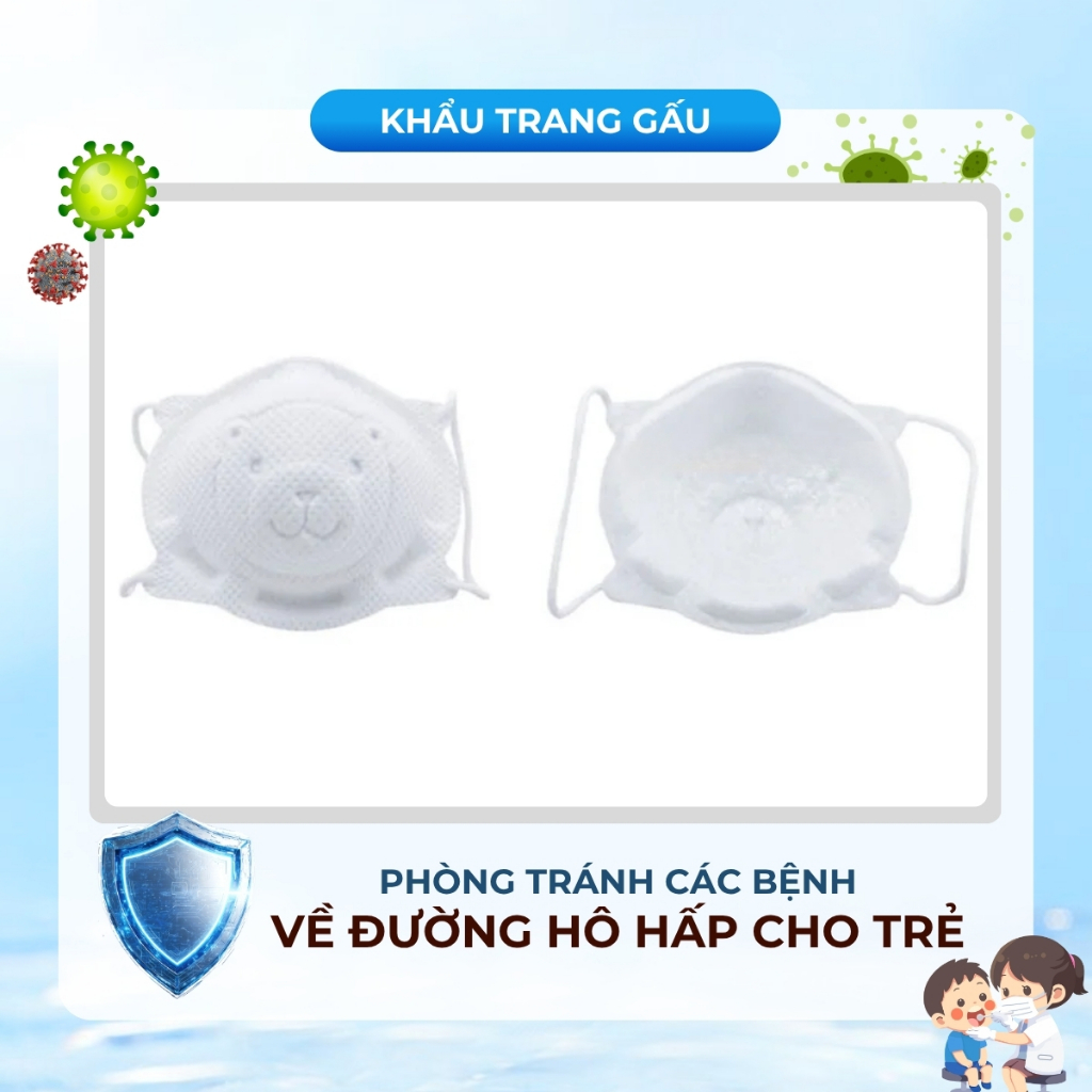 Khẩu Trang Gấu Cao Cấp Cho Bé Sơ Sinh 0-3 Tuổi – Combo 5, 10, 15 Chiếc Mềm Mại, Không Mùi, An Toàn Cho Bé Khẩu Trang Gấu Cao Cấp Cho Bé Sơ Sinh 0-3 Tuổi – Combo 5, 10, 15 Chiếc Mềm Mại, Không Mùi, An Toàn Cho Bé