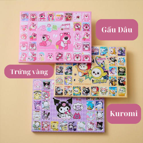 Đồ chơi Hidden Box 40 món đồ chơi kuromi và Gấu Dâu bí ẩn tặng kèm móc khoá hộp quà bất ngờ cho bé Đồ chơi Hidden Box 40 món đồ chơi kuromi và Gấu Dâu bí ẩn tặng kèm móc khoá hộp quà bất ngờ cho bé