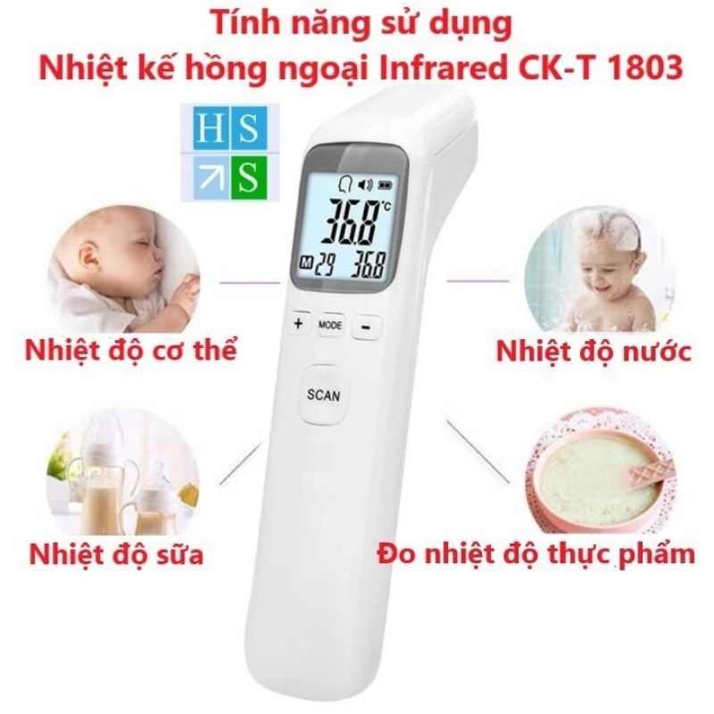 (BH CHÍNH HÃNG )Nhiệt kế hồng ngoại, đo nhiệt độ cơ thể, thức ăn , nước pha sữa cho bé (BH CHÍNH HÃNG )Nhiệt kế hồng ngoại, đo nhiệt độ cơ thể, thức ăn , nước pha sữa cho bé