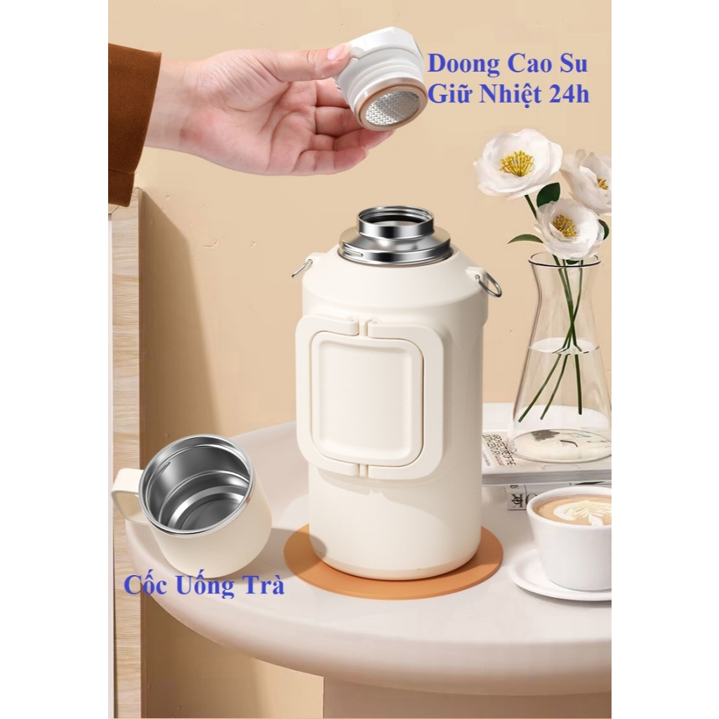 Bình Giữ Nhiệt 1500ml chất liệu INOX 316 Giữ Lạnh 36 Tiếng Giữ Nóng 24 Tiếng - NENON Bình Giữ Nhiệt 1500ml chất liệu INOX 316 Giữ Lạnh 36 Tiếng Giữ Nóng 24 Tiếng - NENON