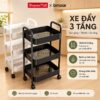 BMZAR Xe Đẩy Spa Đựng Đồ Có Bánh Xe Kệ Sắt Đa Năng Chắc Chắn Xe Để Đồ 3 Tầng Sang Trọng Cao Cấp