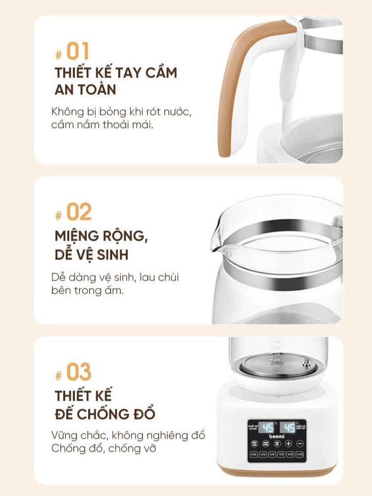 Ấm Đun Nước Pha Sữa Beemi Tiếng Việt, Máy Hâm Sữa Tiệt Trùng Bình Sữa, Ấm Đun Nước Giữ Nhiệt 24h Ấm Đun Nước Pha Sữa Beemi Tiếng Việt, Máy Hâm Sữa Tiệt Trùng Bình Sữa, Ấm Đun Nước Giữ Nhiệt 24h