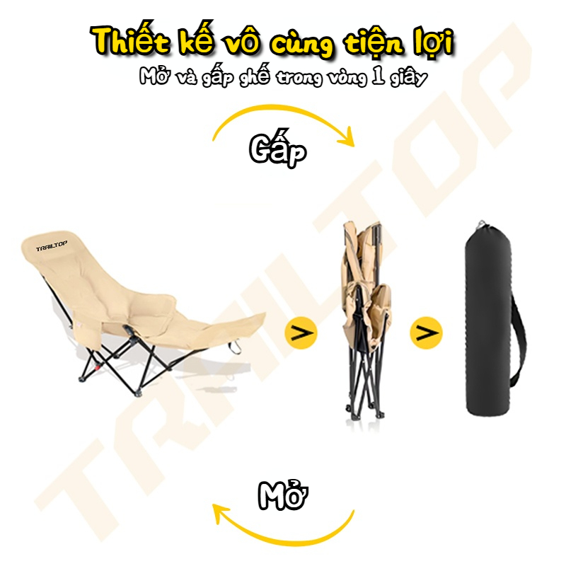 【COD】Trailtop Ghế Ngả Lưng Thư Giãn Gấp Gọn Chứa Cotton Ghế Gấp Gọn Camping Cắm Trại Dã Ngoại 【COD】Trailtop Ghế Ngả Lưng Thư Giãn Gấp Gọn Chứa Cotton Ghế Gấp Gọn Camping Cắm Trại Dã Ngoại