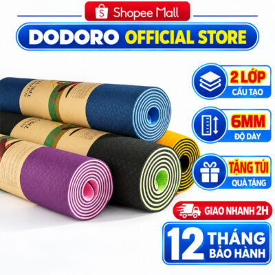 [2 LỚP] [TẶNG TÚI] Thảm tập YOGA, Thảm tập thể dục tại nhà cao cấp 6mm - CHAT ĐỂ CHỌN MÀU YÊU THÍCH
