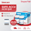 Que Thử Đường Huyết Hộp 25/50 Que Safe Accu Tặng Kèm 50 Kim Chính Hãng Sinocare