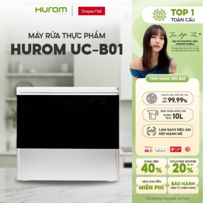 Máy rửa thực phẩm Hurom UC-B01 công nghệ siêu âm - Bảo hành chính hãng 3 năm - Phân phối độc quyền tại Việt Nam