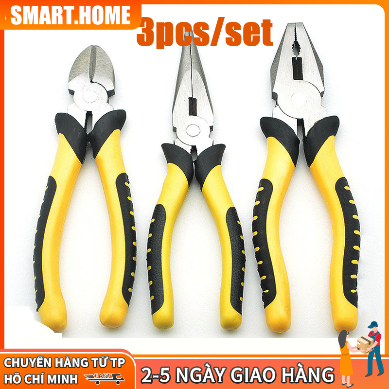 【🔥Free ship🔥】Bộ 3 Kìm Hạng Nặng Bộ Kìm Mũi Dài Bộ Kìm Hạng Nặng Vise, cắt, nhọn 8in - đầu kìm thép CRV, tay bọc nhựa PVC 【🔥Free ship🔥】Bộ 3 Kìm Hạng Nặng Bộ Kìm Mũi Dài Bộ Kìm Hạng Nặng Vise, cắt, nhọn 8in - đầu kìm thép CRV, tay bọc nhựa PVC