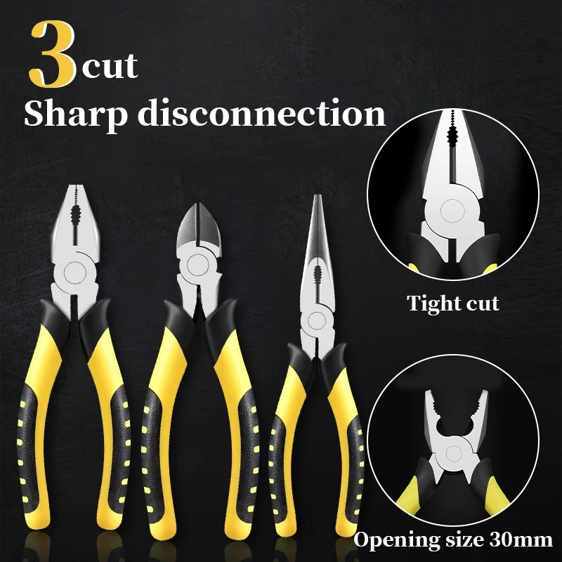 【🔥Free ship🔥】Bộ 3 Kìm Hạng Nặng Bộ Kìm Mũi Dài Bộ Kìm Hạng Nặng Vise, cắt, nhọn 8in - đầu kìm thép CRV, tay bọc nhựa PVC 【🔥Free ship🔥】Bộ 3 Kìm Hạng Nặng Bộ Kìm Mũi Dài Bộ Kìm Hạng Nặng Vise, cắt, nhọn 8in - đầu kìm thép CRV, tay bọc nhựa PVC
