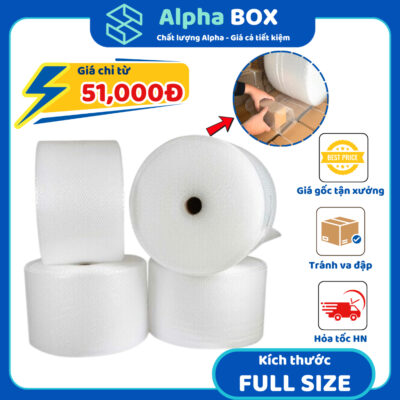[ HỎA TỐC ] Xốp chống sốc cuộn 100m NHIỀU KÍCH THƯỚC xốp nổ dai dày bảo vệ hàng hóa tốt giá tại xưởng - ALPHA