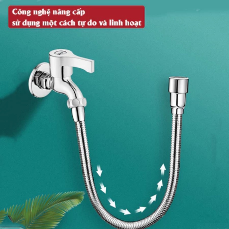 Dây nối vòi nước vạn năng, xoay 720 độ chất liệu inox 304 chống gỉ, chịu nhiệt sử dụng đa năng cho nhiều loại vòi Dây nối vòi nước vạn năng, xoay 720 độ chất liệu inox 304 chống gỉ, chịu nhiệt sử dụng đa năng cho nhiều loại vòi