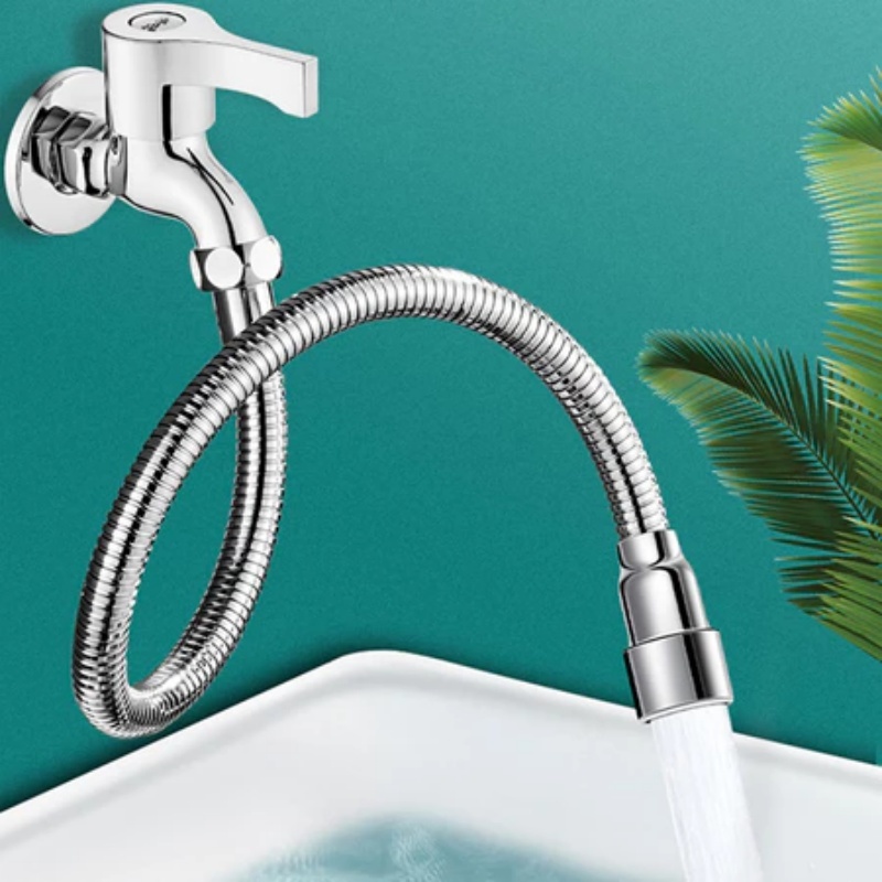 Dây nối vòi nước vạn năng, xoay 720 độ chất liệu inox 304 chống gỉ, chịu nhiệt sử dụng đa năng cho nhiều loại vòi Dây nối vòi nước vạn năng, xoay 720 độ chất liệu inox 304 chống gỉ, chịu nhiệt sử dụng đa năng cho nhiều loại vòi