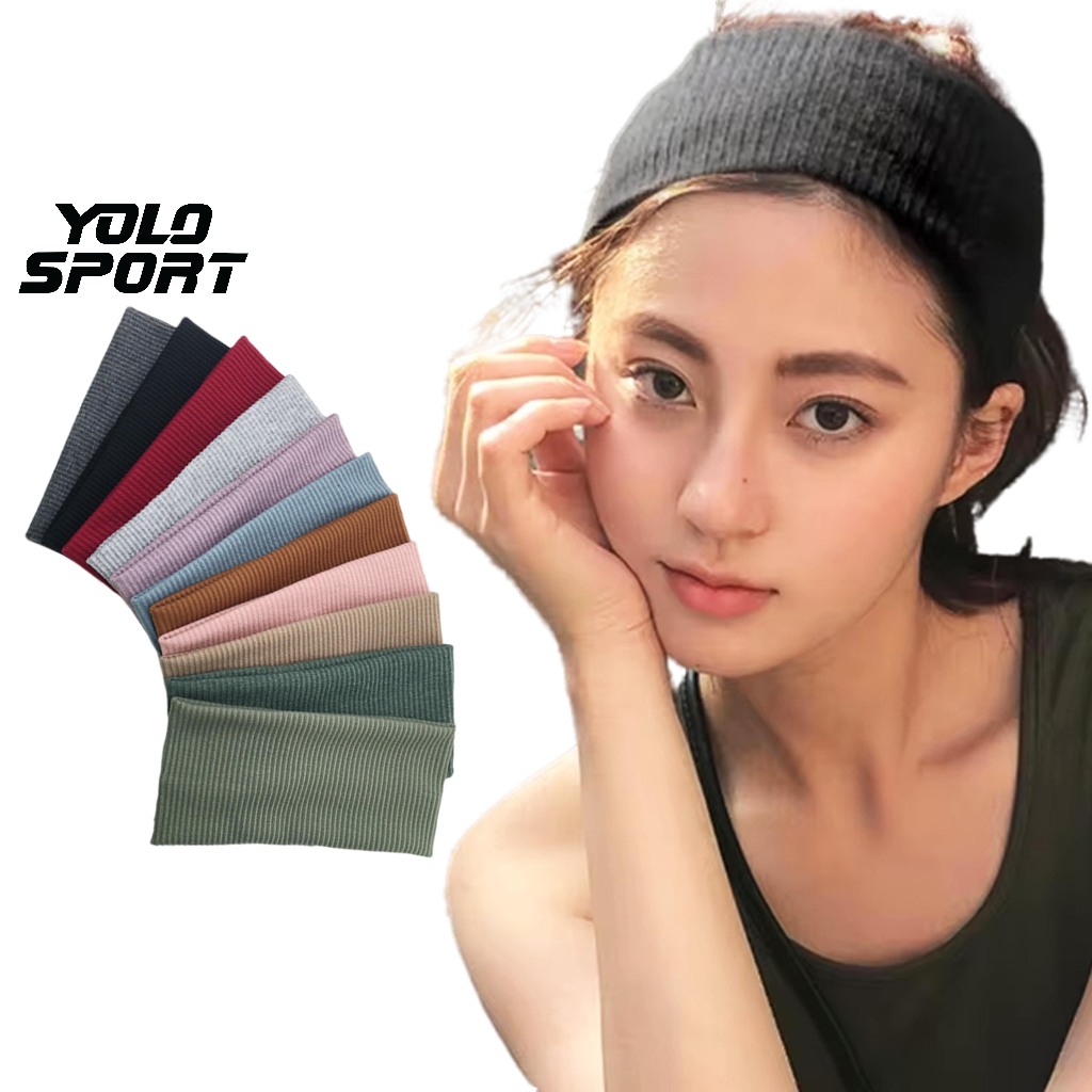 Băng Đô Thể Thao Dệt Kim Thấm Hút Mồ Hôi Phong Cách Nữ Hàn Quốc Thời Trang Màu Trơn Đeo Trán Co Giãn Mềm Mại Siêu Nhẹ Băng Đô Thể Thao Dệt Kim Thấm Hút Mồ Hôi Phong Cách Nữ Hàn Quốc Thời Trang Màu Trơn Đeo Trán Co Giãn Mềm Mại Siêu Nhẹ