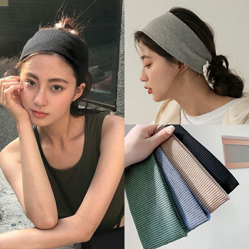 Băng Đô Thể Thao Dệt Kim Thấm Hút Mồ Hôi Phong Cách Nữ Hàn Quốc Thời Trang Màu Trơn Đeo Trán Co Giãn Mềm Mại Siêu Nhẹ Băng Đô Thể Thao Dệt Kim Thấm Hút Mồ Hôi Phong Cách Nữ Hàn Quốc Thời Trang Màu Trơn Đeo Trán Co Giãn Mềm Mại Siêu Nhẹ