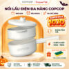Nồi lẩu điện đa năng COPCOP nồi lẩu dung tích 1.8L tặng kèm khay hấp tiện lợi bảo hành 12 tháng