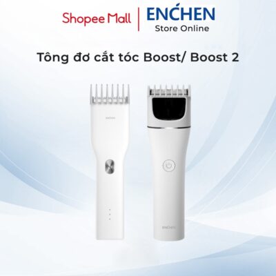 Tông đơ cắt tóc Enchen Boost/ Boost 2 đâu cắt gốm 2 chế độ cạo, độ ồn thấp, pin đến 90 phút - BH12 tháng
