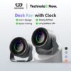 GOOJODOQ GFS008 Quạt tốc độ cao để bàn 2 trong 1 Quạt 100 tốc độ Màn hình kỹ thuật số LED quạt turbo có thể điều chỉnh Đèn chiếu sáng RGB