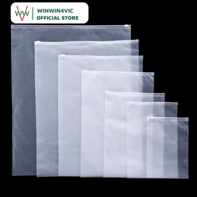 [1Kg] Túi zip lụa trong có khoá kéo, Túi khoá zip kéo miệng WINWIN4VIC loại dày, dai, khoá zip chắc chắn, đủ size