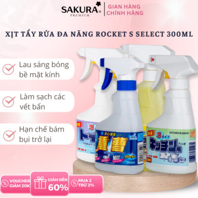 Xịt tẩy rửa đa năng Rocket S Select 300ml tẩy sạch nhà bếp, nhà vệ sinh, bồn cầu Hàng nội địa Nhật