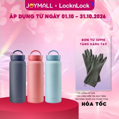 Bình giữ nhiệt LocknLock Jumbo Tumbler 900ml LHC4300, Hàng chính hãng, quai xách inox - JoyMall