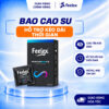 Bao cao su kéo dài thời gian Feelex siêu mỏng gân gai nhiều gel bôi trơn giảm ma sát thăng hoa cảm xúc hộp 10 chiếc