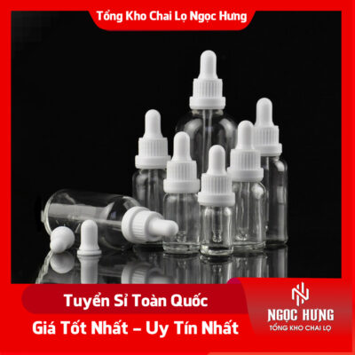 Lọ Chiết Serum Bóp Giọt Khoen Đen To 5ML/10ML/15ML/20ML/30ML/50ML/100ML