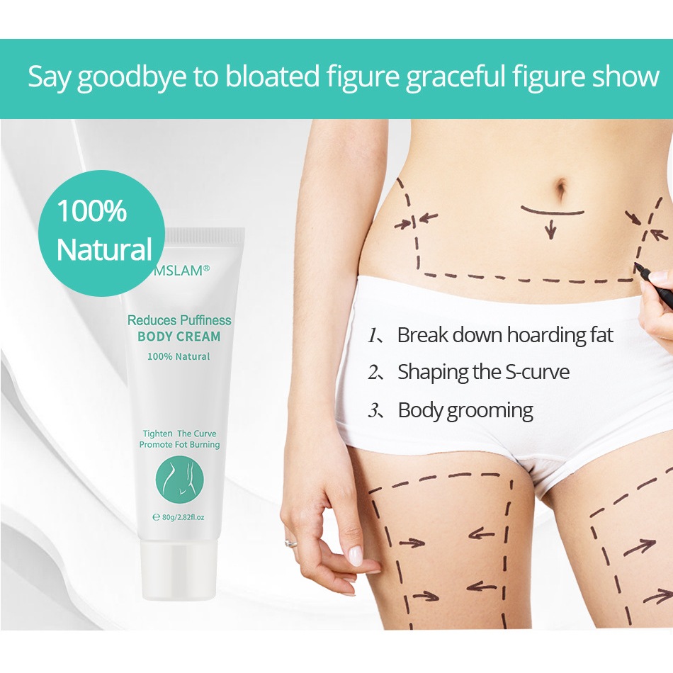 Kem Tan Mỡ MSLAM BODY CREAM Giảm Béo Toàn Thân Nhanh Kem giảm mỡ bụng hiệu quả 80g Kem Tan Mỡ MSLAM BODY CREAM Giảm Béo Toàn Thân Nhanh Kem giảm mỡ bụng hiệu quả 80g