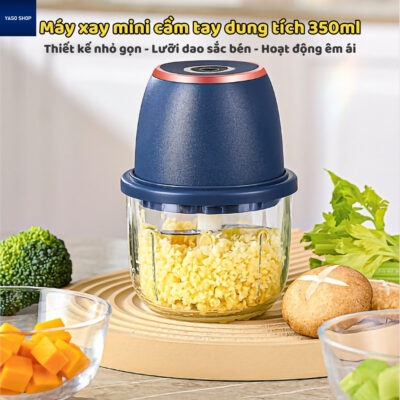 Máy ép tỏi điện, máy xay thịt mini, đạt tiêu chuẩn an toàn thực phẩm, có thể sạc lại, dùng trong gia đình.
