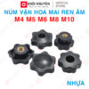 Núm Vặn Hoa Mai 5 Cánh Ren Âm, Tay Vặn Nhanh