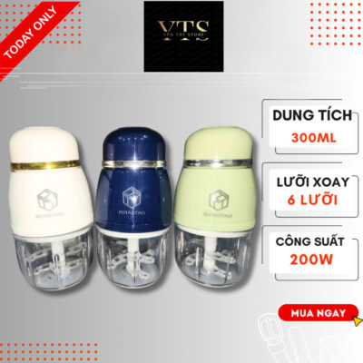 Máy Xay Ăn Dặm 6 Lưỡi Cối Thủy Tinh XuTaoTao Đa Năng Cầm Tay Dung Tích 300ml Cho Bé.