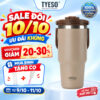 Bình nước giữ nhiệt INOX TYESO có vòi hút tay cầm Cốc cách nhiệt 600ml/ 750ml/ 900ml/ 1050ml/ 1200ml