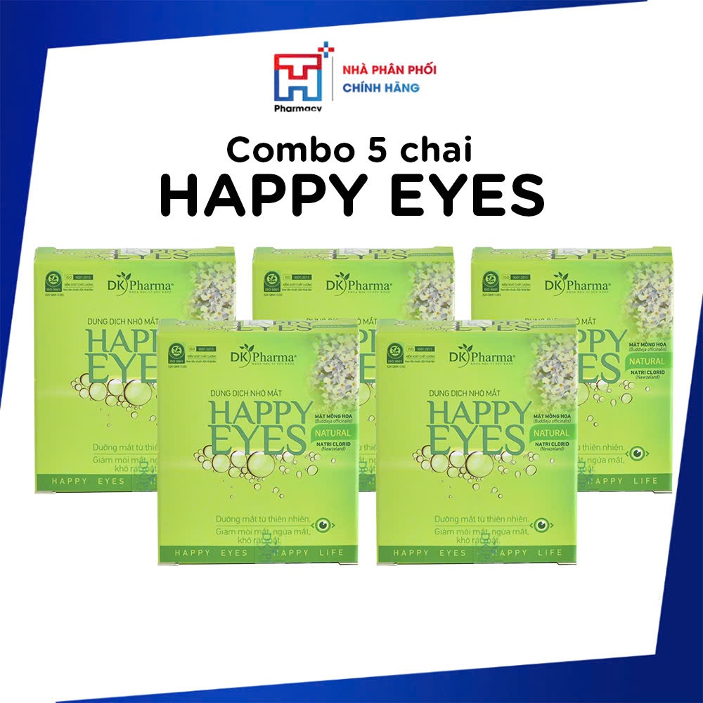 Dung dịch dưỡng mắt thảo dược Happy Eyes dịu nhẹ Dược Khoa - Dưỡng mắt hằng ngày, giảm khô mắt 15ml DK PHARMA Dung dịch dưỡng mắt thảo dược Happy Eyes dịu nhẹ Dược Khoa - Dưỡng mắt hằng ngày, giảm khô mắt 15ml DK PHARMA