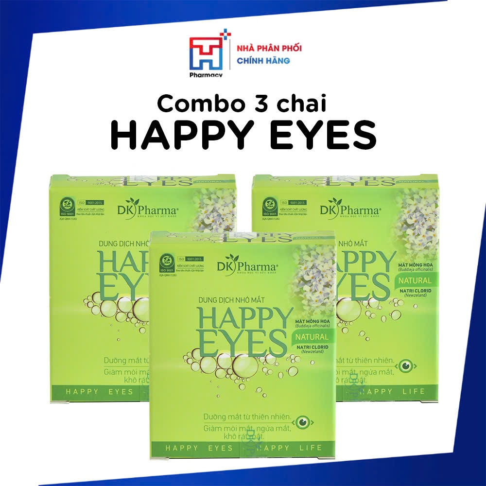 Dung dịch dưỡng mắt thảo dược Happy Eyes dịu nhẹ Dược Khoa - Dưỡng mắt hằng ngày, giảm khô mắt 15ml DK PHARMA Dung dịch dưỡng mắt thảo dược Happy Eyes dịu nhẹ Dược Khoa - Dưỡng mắt hằng ngày, giảm khô mắt 15ml DK PHARMA