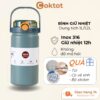 Bình giữ nhiệt BOSS 1000ml TC-120, ly giữ nhiệt có ống hút, lõi inox 316 cao cấp, giữ nhiệt 12-24H không đổ mồ hôi