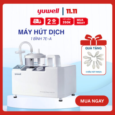 Máy Hút Dịch 1 Bình YUWELL 7E-A - Dành cho người lớn và trẻ em - BH 24 tháng
