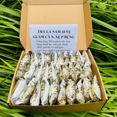 Trà lá nam 10 vị , hỗ trợ giảm cân mỡ bụng , mỡ bắp tay , mỡ bắp đùi hiệu quả