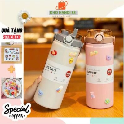Bình giữ nhiệt Boss dung tích 1200ml inox 316 thiết kế đơn giản, màu sắc nhẹ nhàng