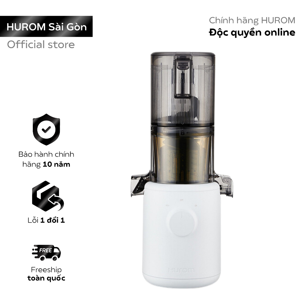 (HCM)CHÍNH HÃNG BẢO HÀNH 10 NĂM - MÁY ÉP CHẬM HUROM H310A MÀU TRẮNG (HCM)CHÍNH HÃNG BẢO HÀNH 10 NĂM - MÁY ÉP CHẬM HUROM H310A MÀU TRẮNG