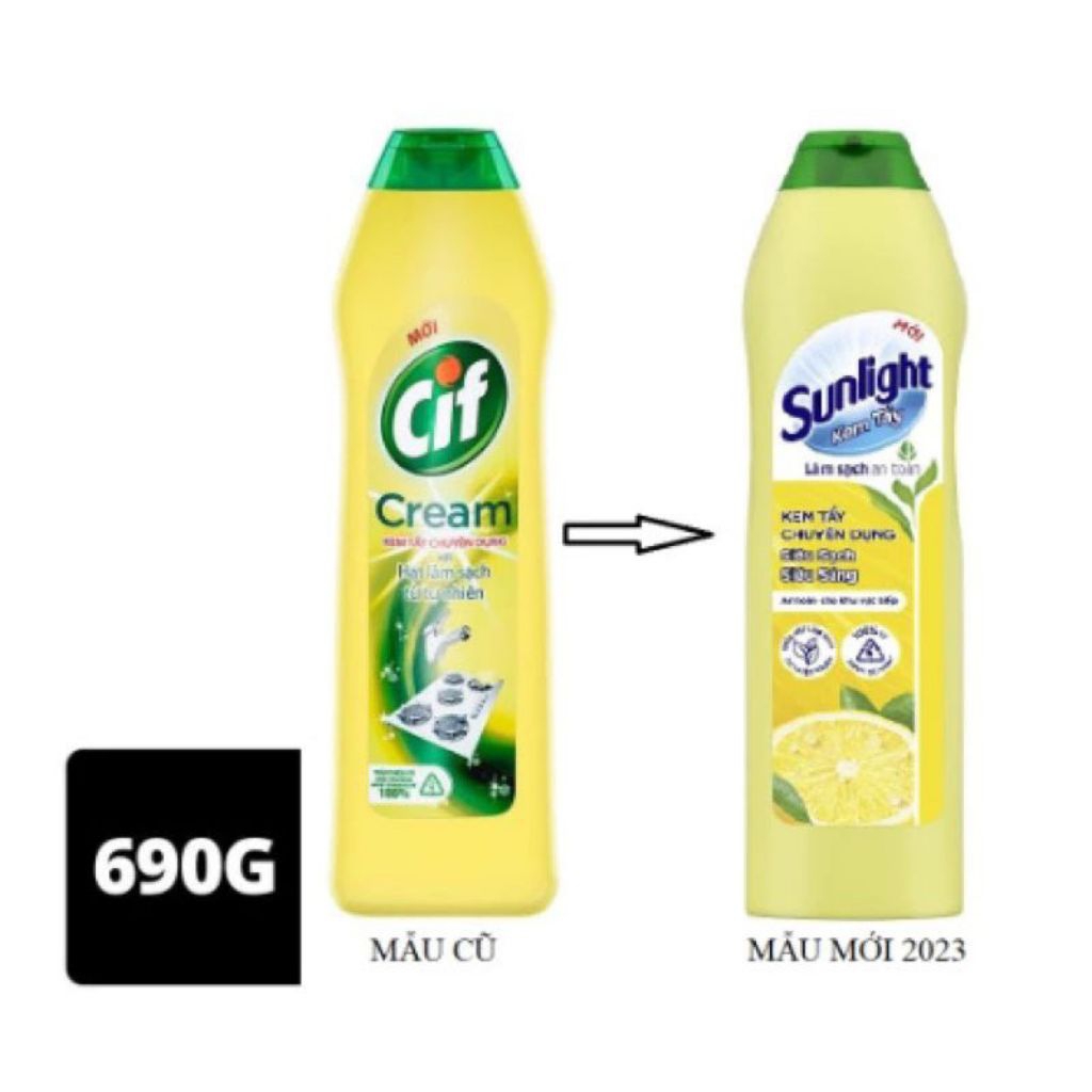 Kem tẩy Cif lau bếp chuyên dụng 690g(sunglight bao bì mới) Kem tẩy Cif lau bếp chuyên dụng 690g(sunglight bao bì mới)